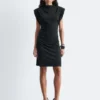 Drapiertes Jersey-Minikleid
