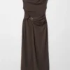 Drapiertes Midikleid