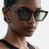 Eckige Cat-Eye-Sonnenbrille