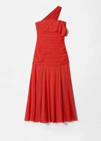 Ein-Schulter-Maxikleid aus Chiffon