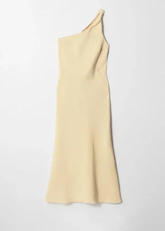 Ein-Schulter-Midikleid