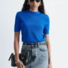 Feinstrick-T-Shirt
