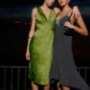 Gepunktetes Midikleid