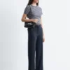 Gerade Hose mit Pressfalte