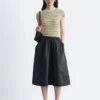 Geraffter Midirock aus Twill