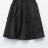 Geraffter Midirock aus Twill