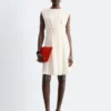 Gerafftes Seiden-Minikleid