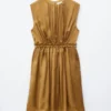 Gerafftes Seiden-Minikleid