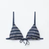 Gerafftes Triangel-Bikini-Oberteil