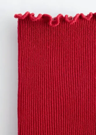 Gerippte Rüschen-Socken