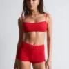 Bikini-Shorts mit hoher Taille