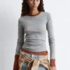 Geripptes Langarmshirt