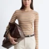 Geripptes Langarmshirt