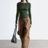 Geripptes Langarmshirt