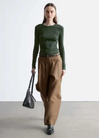 Geripptes Langarmshirt