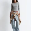 Geripptes Langarmshirt