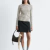 Geripptes Langarmshirt