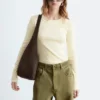 Geripptes Langarmshirt