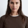 Geripptes Langarmshirt