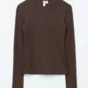 Geripptes Langarmshirt