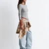 Geripptes Langarmshirt