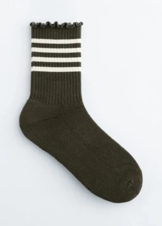 Gestreifte Socken mit Rüschen