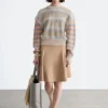 Gestreifter Strickpullover