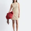Gestreiftes Mini-Polo-Kleid aus Baumwolle