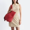 Gestreiftes Mini-Polo-Kleid aus Baumwolle