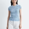 Gestreiftes T-Shirt aus Rippstrick