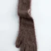 Gestrickte Handschuhe aus gebürstetem Kaschmir