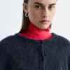 Gestrickter Cardigan aus gebürsteter Mohair-Mischung