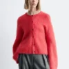 Gestrickter Cardigan aus gebürsteter Mohair-Mischung
