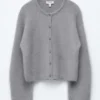 Gestrickter Cardigan aus gebürsteter Mohair-Mischung