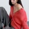 Gestrickter Cardigan aus gebürsteter Mohair-Mischung