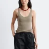 Gestricktes Tanktop mit U-Ausschnitt