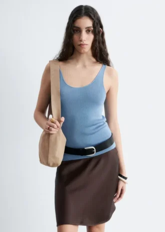 Gestricktes Tanktop mit U-Ausschnitt