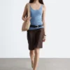 Gestricktes Tanktop mit U-Ausschnitt