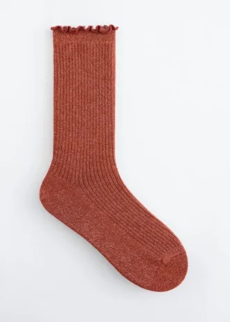 Glitzersocken mit Rüschen