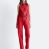 High-Waist-Jeans mit schmal zulaufendem Bein