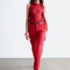High-Waist-Jeans mit schmal zulaufendem Bein