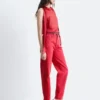 High-Waist-Jeans mit schmal zulaufendem Bein