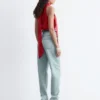High-Waist-Jeans mit schmal zulaufendem Bein