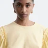 Jacquard-Bluse mit Ballonärmeln