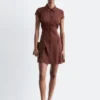Jacquard-Mini-Hemdkleid