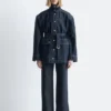 Jeansjacke mit Bindegürtel