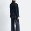 Jeansjacke mit Bindegürtel