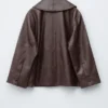Kastenförmige Nappalederjacke