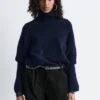 Kastenförmiger Rollkragenpullover