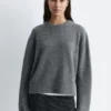 Kastenförmiger Strickpullover